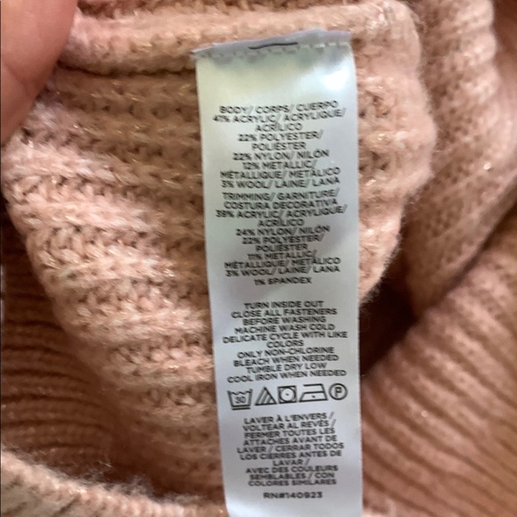 Loft shimmer Women's Pink‎ Cardigan Sweater size XS ribbed - Picture 7 of 9